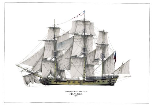 Continental Frigate Hancock 1776 by Tony Fernandes